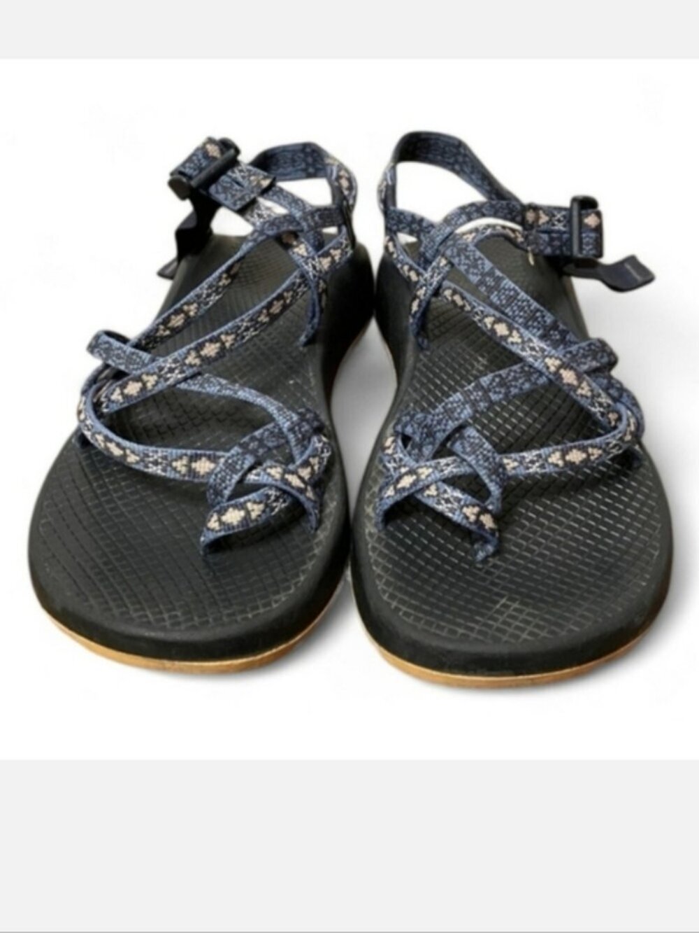 Chaco ZX/2 Sandals Women Size 8 Blue Aztec Toe Loop Double Adjustable Strap
